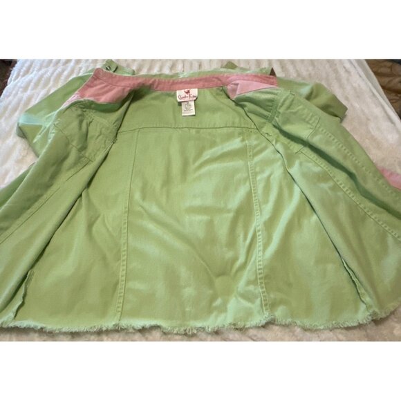 Quaker Factory Light Green Button-Down Jacket Cotton Blend Women's Size M (READ) - Picture 10 of 16